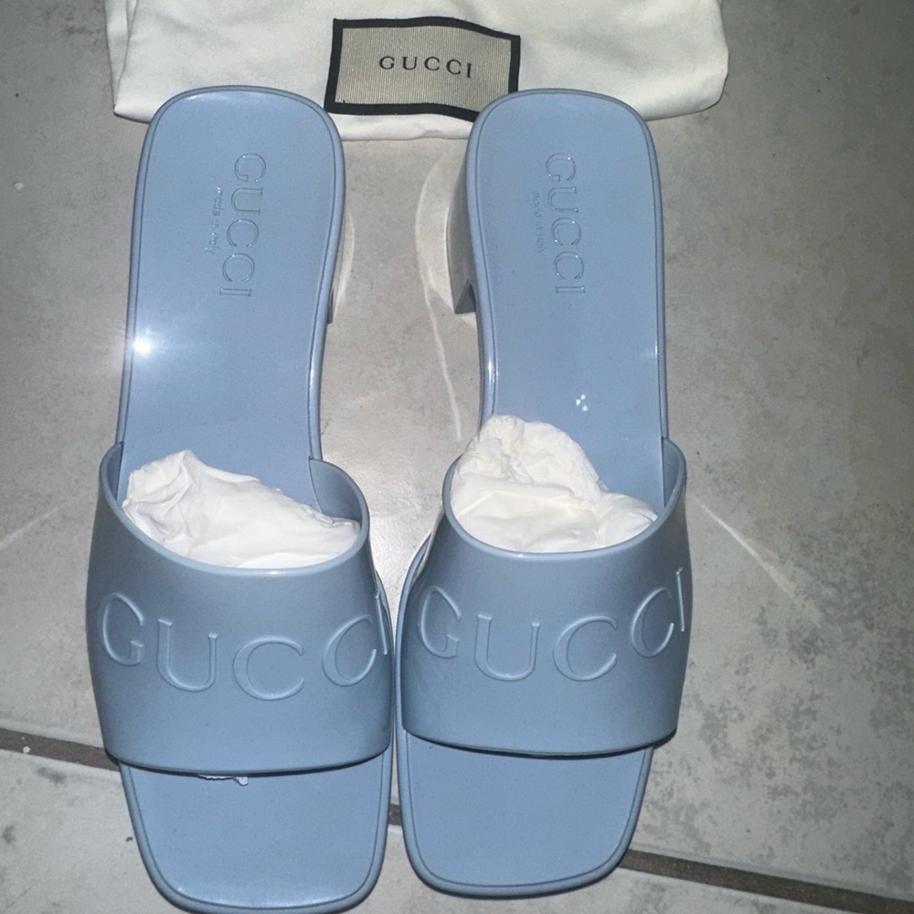 Gucci jelly sandal heels